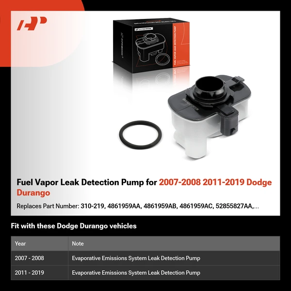 Fuel Vapor Leak Detection Pump for 2007-2008 2011-2019 Dodge Durango