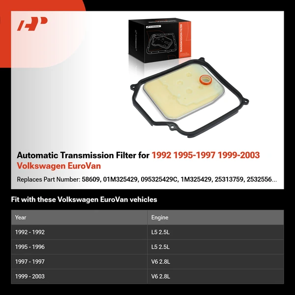 Automatic Transmission Filter for 1992 1995-1997 1999-2003 Volkswagen EuroVan