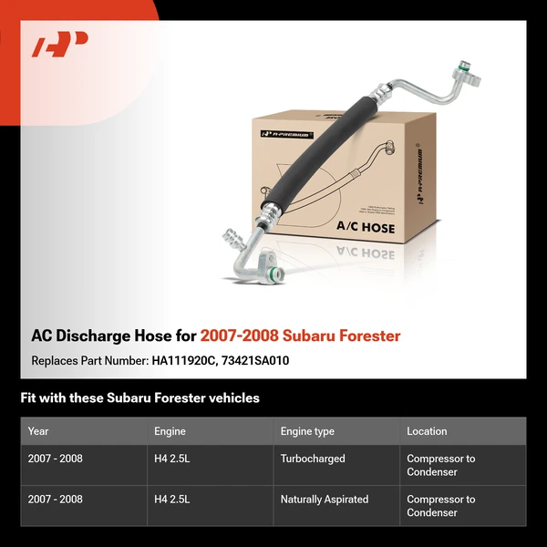AC Discharge Hose for 2007-2008 Subaru Forester