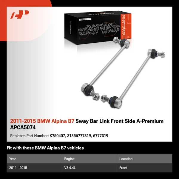 2011-2015 BMW Alpina B7 Sway Bar Link Front Side A-Premium APCA5074