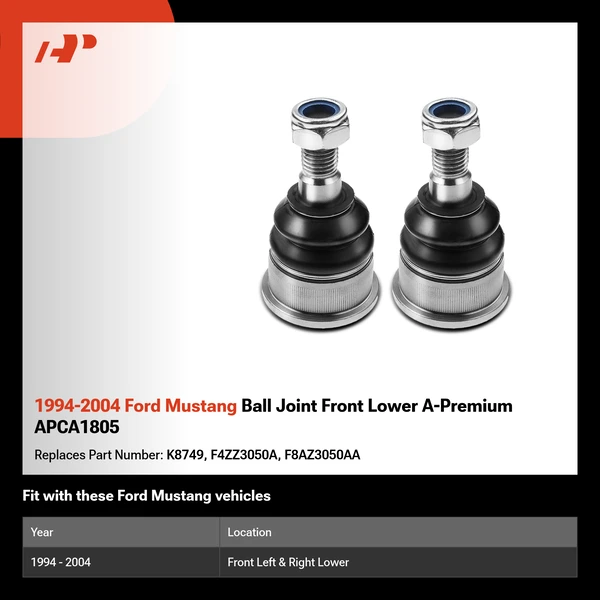 1994-2004 Ford Mustang Ball Joint Front Lower A-Premium APCA1805