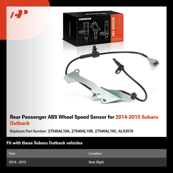Rear Passenger ABS Wheel Speed Sensor for 2014-2015 Subaru Outback