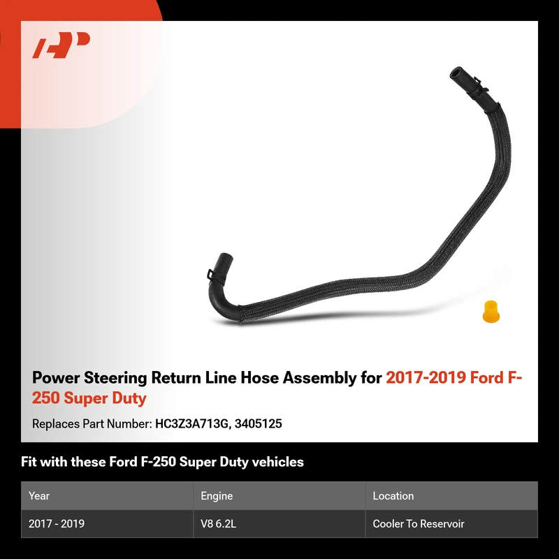 Power Steering Return Line Hose Assembly for 2017-2019 Ford F-250 Super Duty