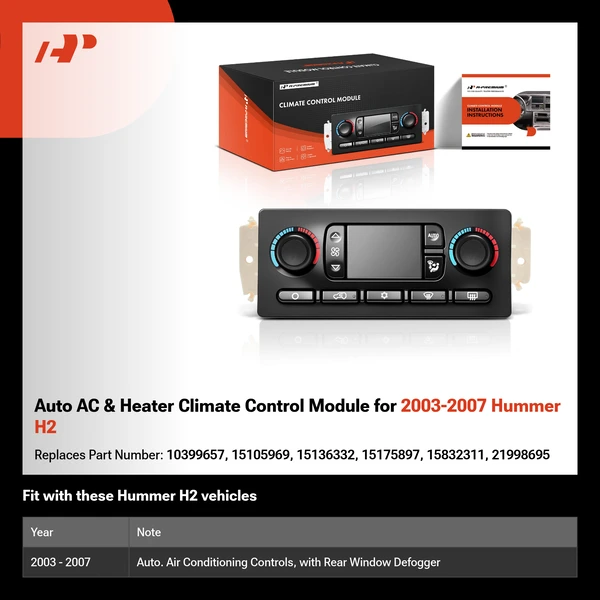 Auto AC & Heater Climate Control Module for 2003-2007 Hummer H2