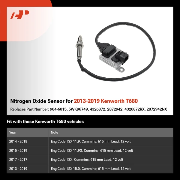 Nitrogen Oxide Sensor for 2013-2019 Kenworth T680