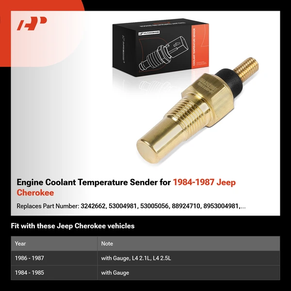 Engine Coolant Temperature Sender for 1984-1987 Jeep Cherokee