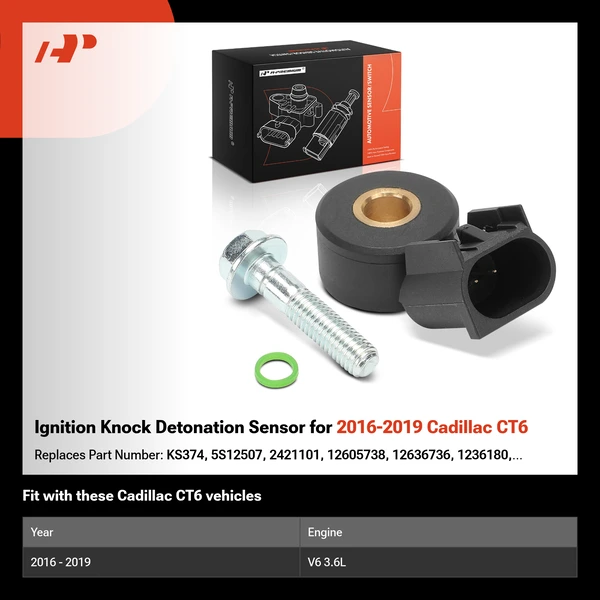 Ignition Knock Detonation Sensor for 2016-2019 Cadillac CT6