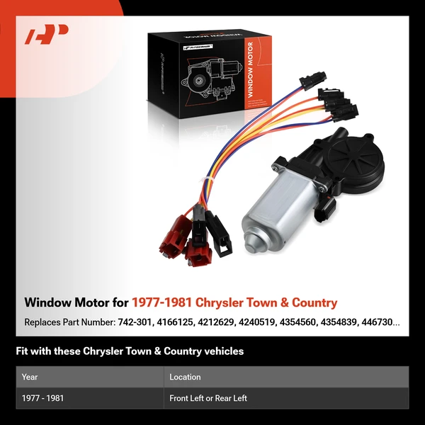 Window Motor for 1977-1981 Chrysler Town & Country