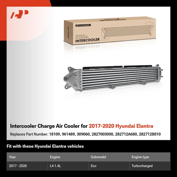 Intercooler Charge Air Cooler for 2017-2020 Hyundai Elantra