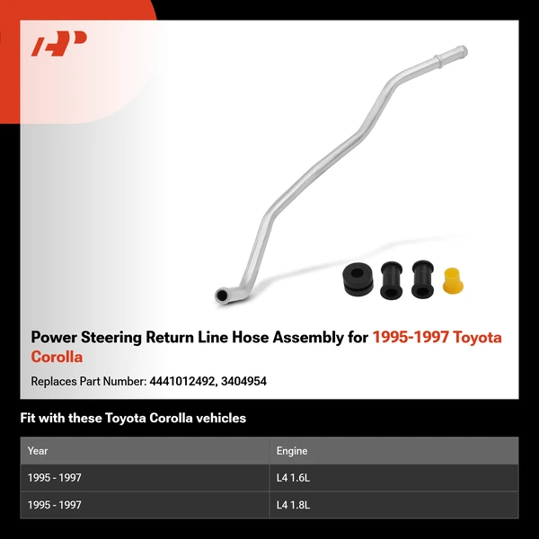Power Steering Return Line Hose Assembly for 1995-1997 Toyota Corolla