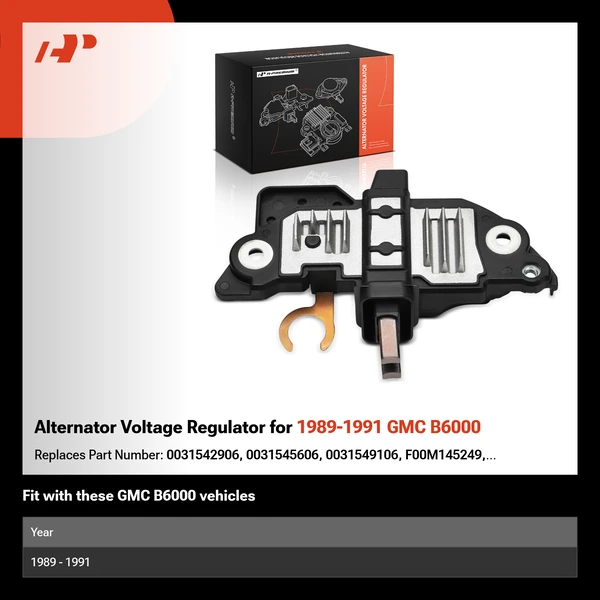 Alternator Voltage Regulator for 1989-1991 GMC B6000