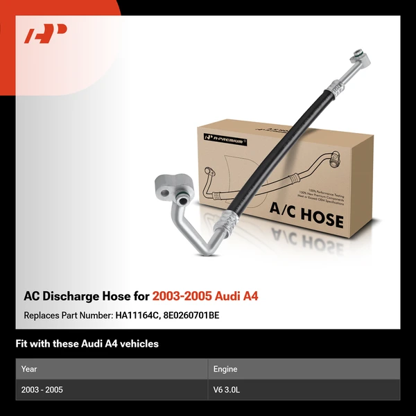 AC Discharge Hose for 2003-2005 Audi A4