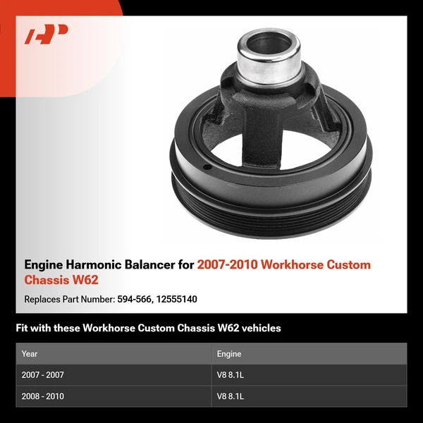 Engine Harmonic Balancer for 2007-2010 Workhorse Custom Chassis W62
