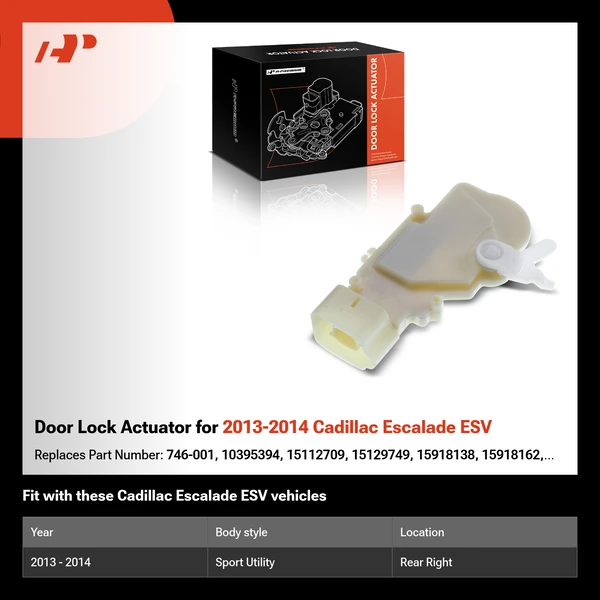 Door Lock Actuator for 2013-2014 Cadillac Escalade ESV