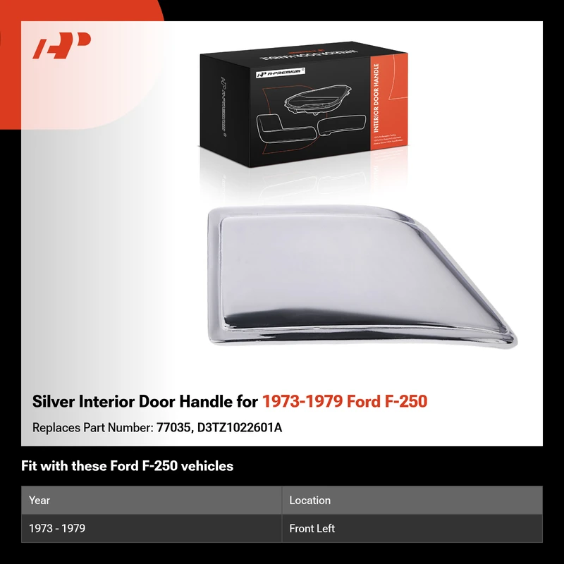 Silver Interior Door Handle for 1973-1979 Ford F-250