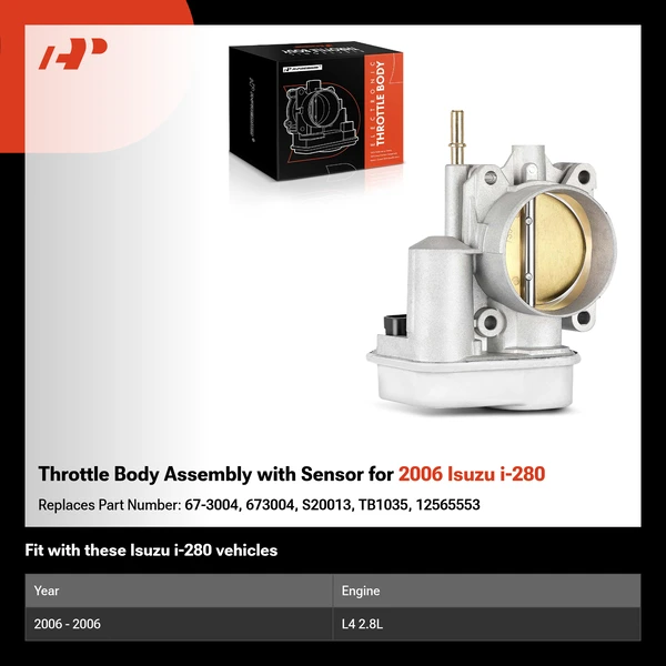 Throttle Body Assembly with Sensor for 2006 Isuzu i-280