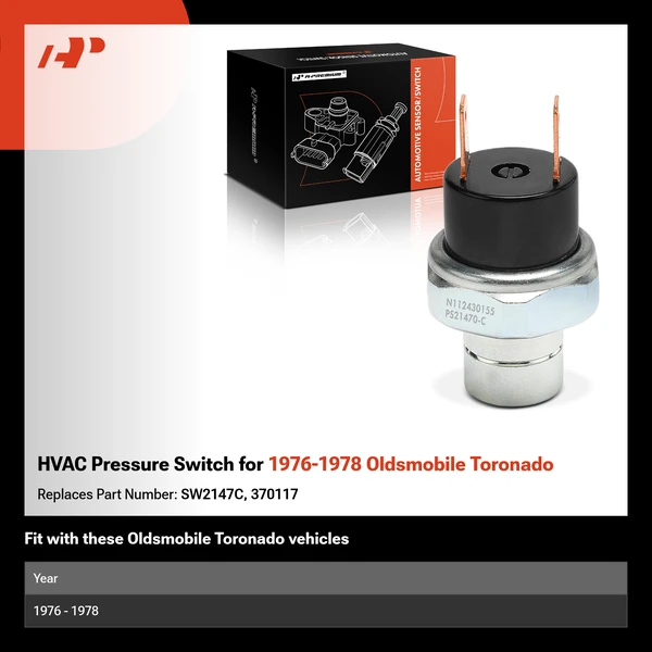 HVAC Pressure Switch for 1976-1978 Oldsmobile Toronado