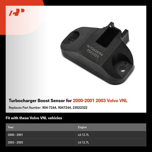 Turbocharger Boost Sensor for 2000-2001 2003 Volvo VNL
