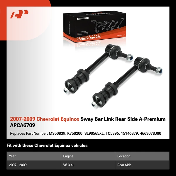2007-2009 Chevrolet Equinox Sway Bar Link Rear Side A-Premium APCA6709