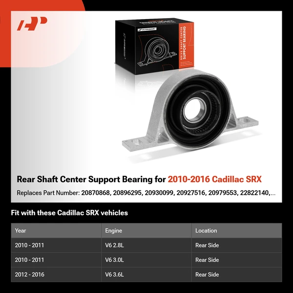 Rear Shaft Center Support Bearing for 2010-2016 Cadillac SRX