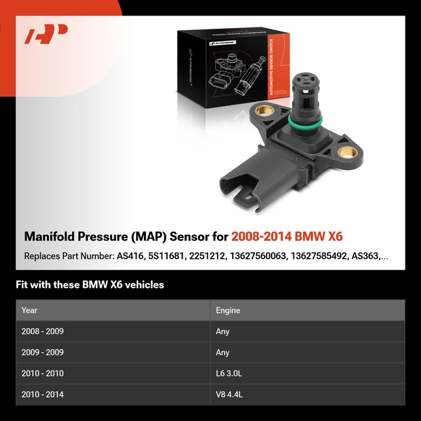 Manifold Pressure (MAP) Sensor for 2008-2014 BMW X6