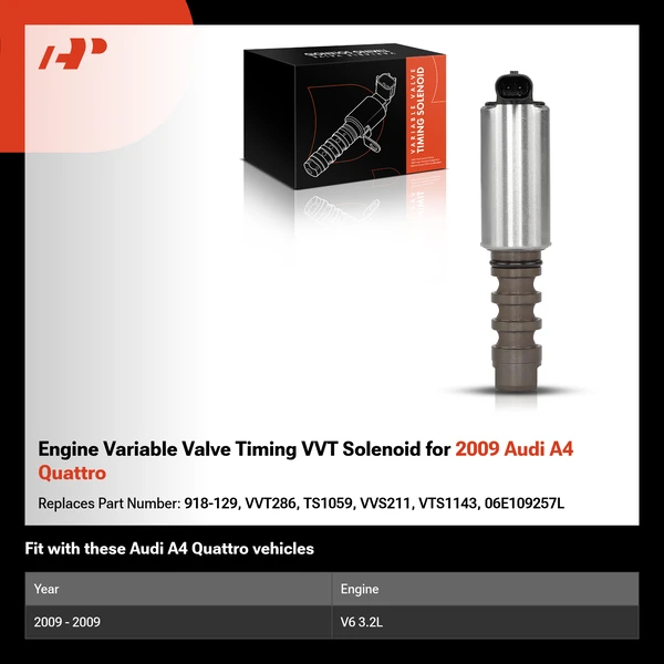 Engine Variable Valve Timing VVT Solenoid for 2009 Audi A4 Quattro