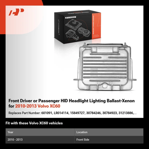 Front Driver or Passenger HID Headlight Lighting Ballast-Xenon for 2010-2013 Volvo XC60
