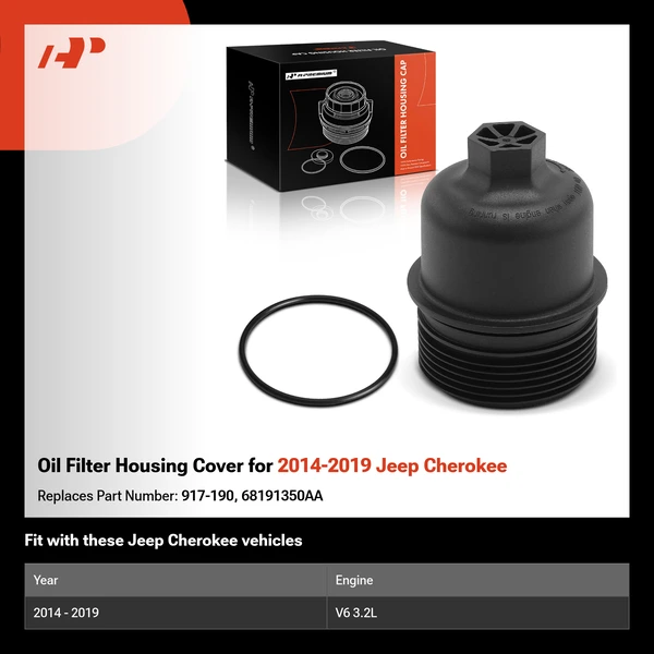 Oil Filter Housing Cover for 2014-2019 Jeep Cherokee