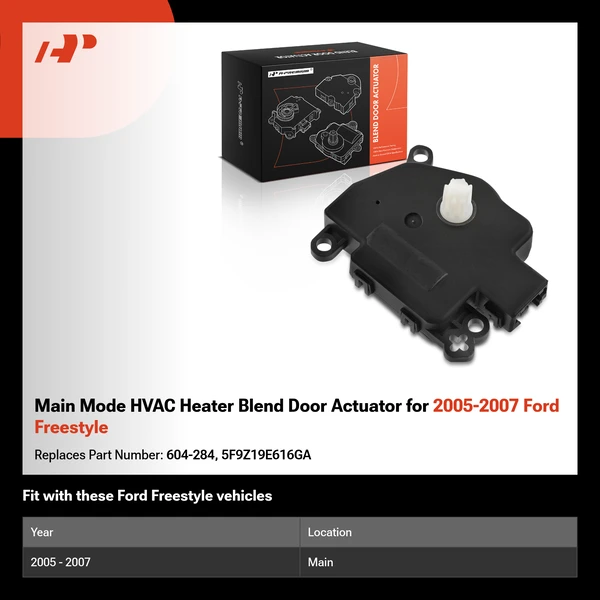 Main Mode HVAC Heater Blend Door Actuator for 2005-2007 Ford Freestyle
