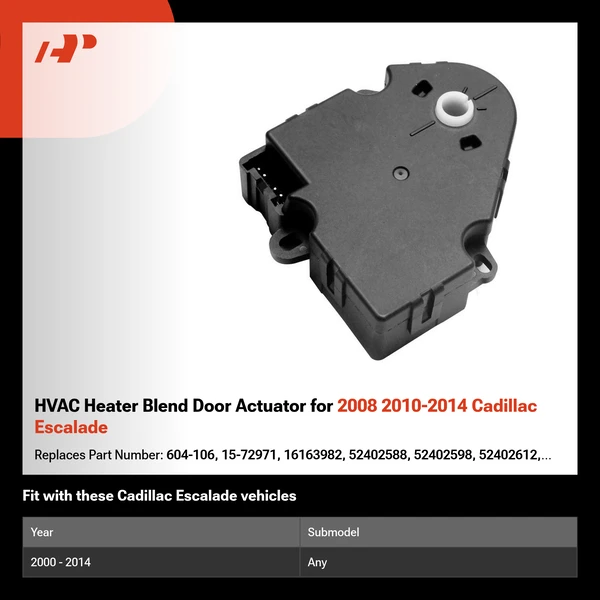 HVAC Heater Blend Door Actuator for 2008 2010-2014 Cadillac Escalade