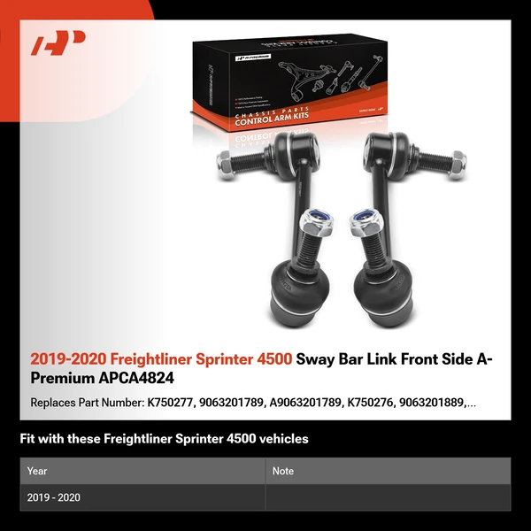 2019-2020 Freightliner Sprinter 4500 Sway Bar Link Front Side A-Premium APCA4824