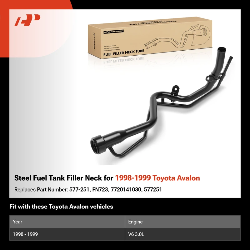 Steel Fuel Tank Filler Neck for 1998-1999 Toyota Avalon
