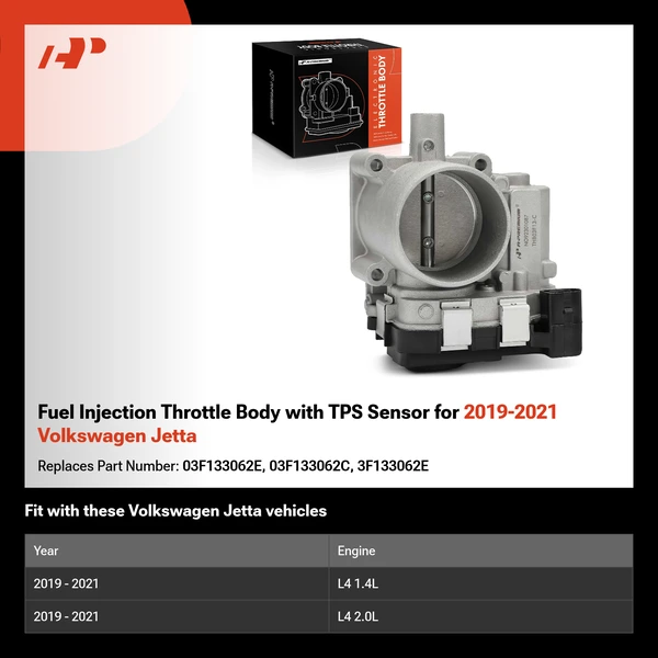 Fuel Injection Throttle Body with TPS Sensor for 2019-2021 Volkswagen Jetta
