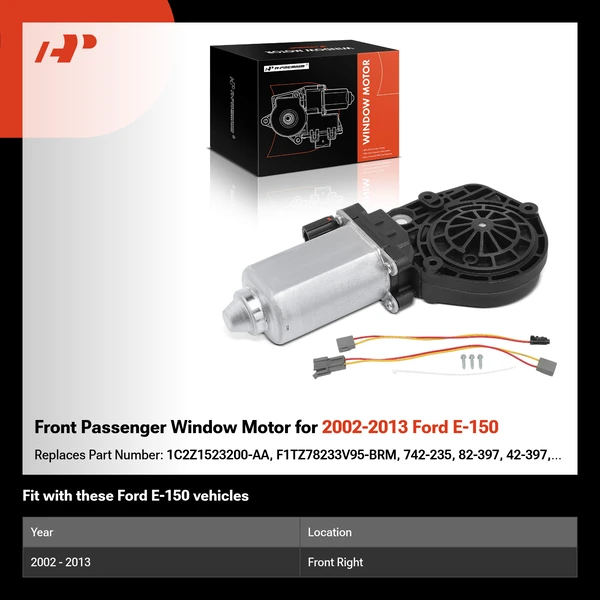 Front Passenger Window Motor for 2002-2013 Ford E-150