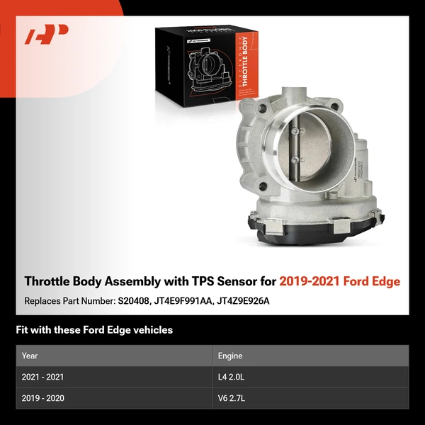 Throttle Body Assembly with TPS Sensor for 2019-2021 Ford Edge