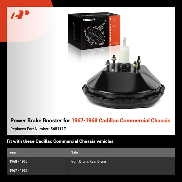 Power Brake Booster for 1967-1968 Cadillac Commercial Chassis
