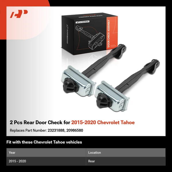 2 Pcs Rear Door Check for 2015-2020 Chevrolet Tahoe