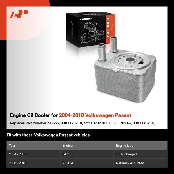 Engine Oil Cooler for 2004-2010 Volkswagen Passat
