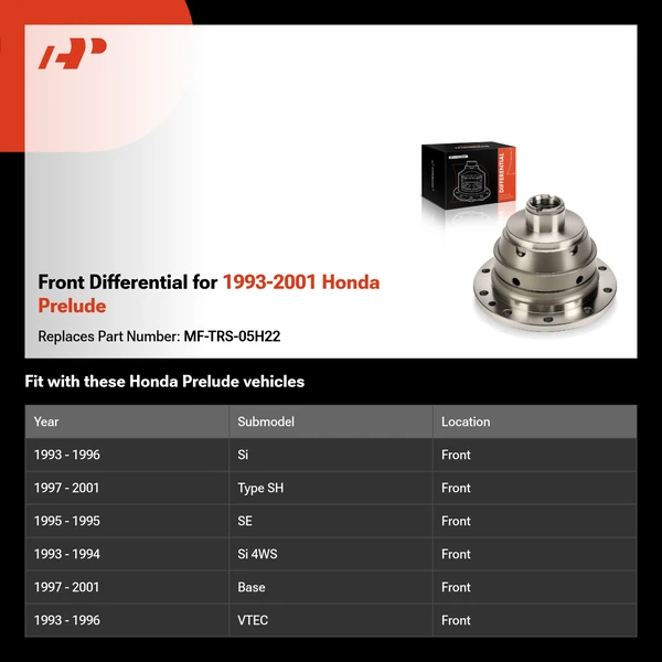 Front Differential for 1993-2001 Honda Prelude