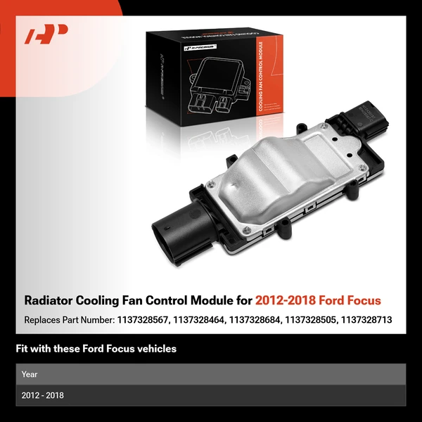 Radiator Cooling Fan Control Module for 2012-2018 Ford Focus