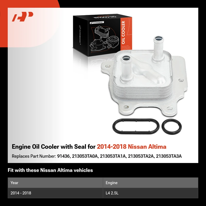 Engine Oil Cooler with Seal for 2014-2018 Nissan Altima