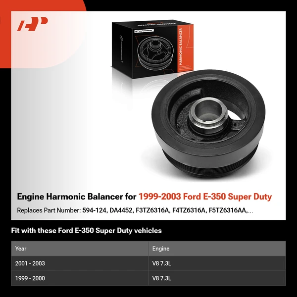 Engine Harmonic Balancer for 1999-2003 Ford E-350 Super Duty