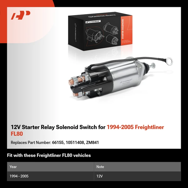 12V Starter Relay Solenoid Switch for 1994-2005 Freightliner FL80