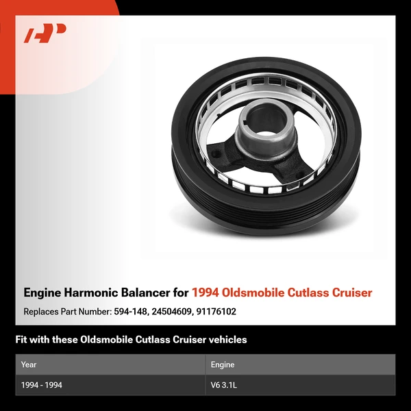 Engine Harmonic Balancer for 1994 Oldsmobile Cutlass Cruiser