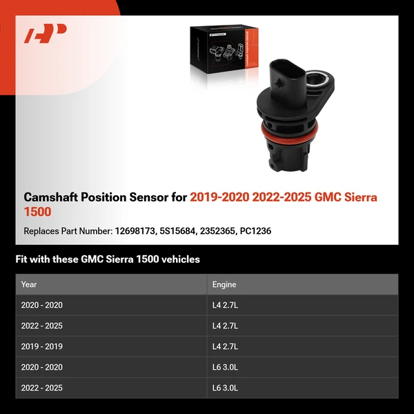 Camshaft Position Sensor for 2019-2020 2022-2025 GMC Sierra 1500