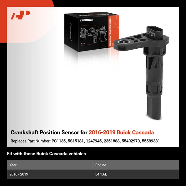 Crankshaft Position Sensor for 2016-2019 Buick Cascada