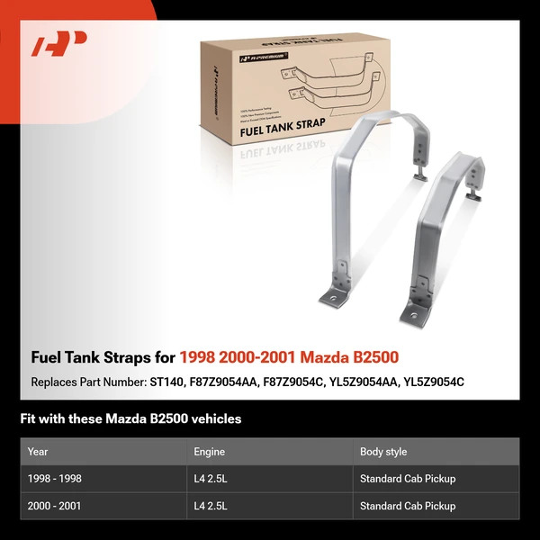 Fuel Tank Straps for 1998 2000-2001 Mazda B2500