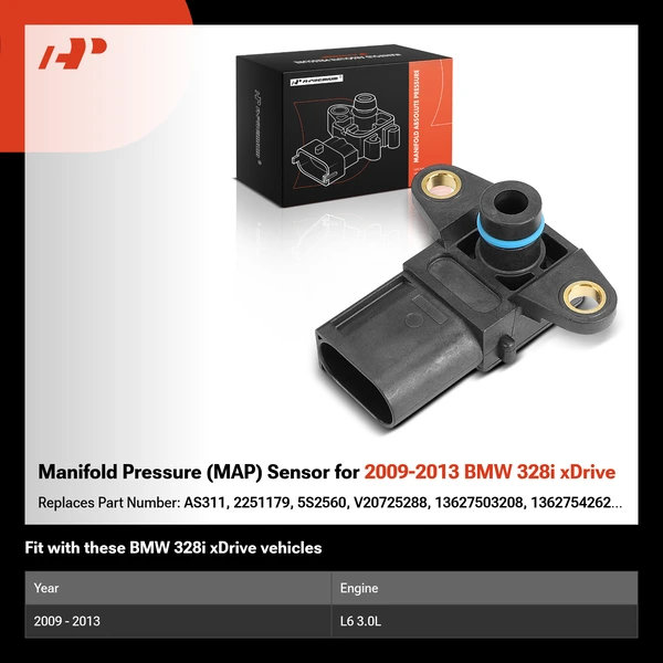Manifold Pressure (MAP) Sensor for 2009-2013 BMW 328i xDrive