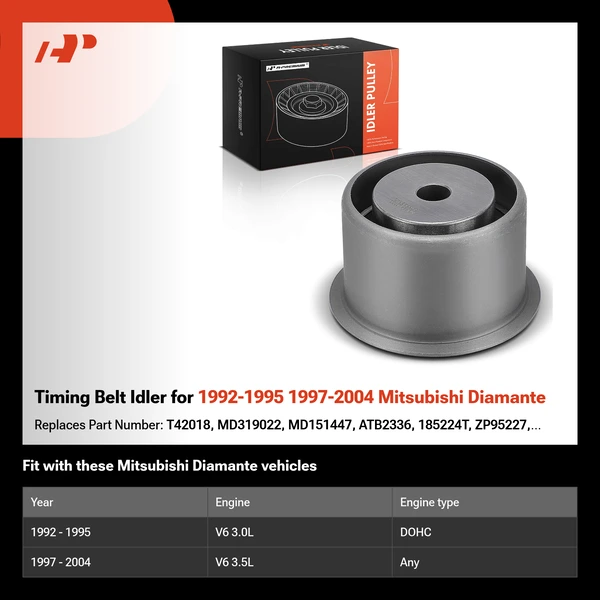 Timing Belt Idler for 1992-1995 1997-2004 Mitsubishi Diamante