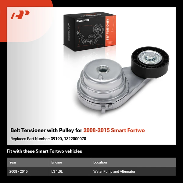 Belt Tensioner with Pulley for 2008-2015 Smart Fortwo